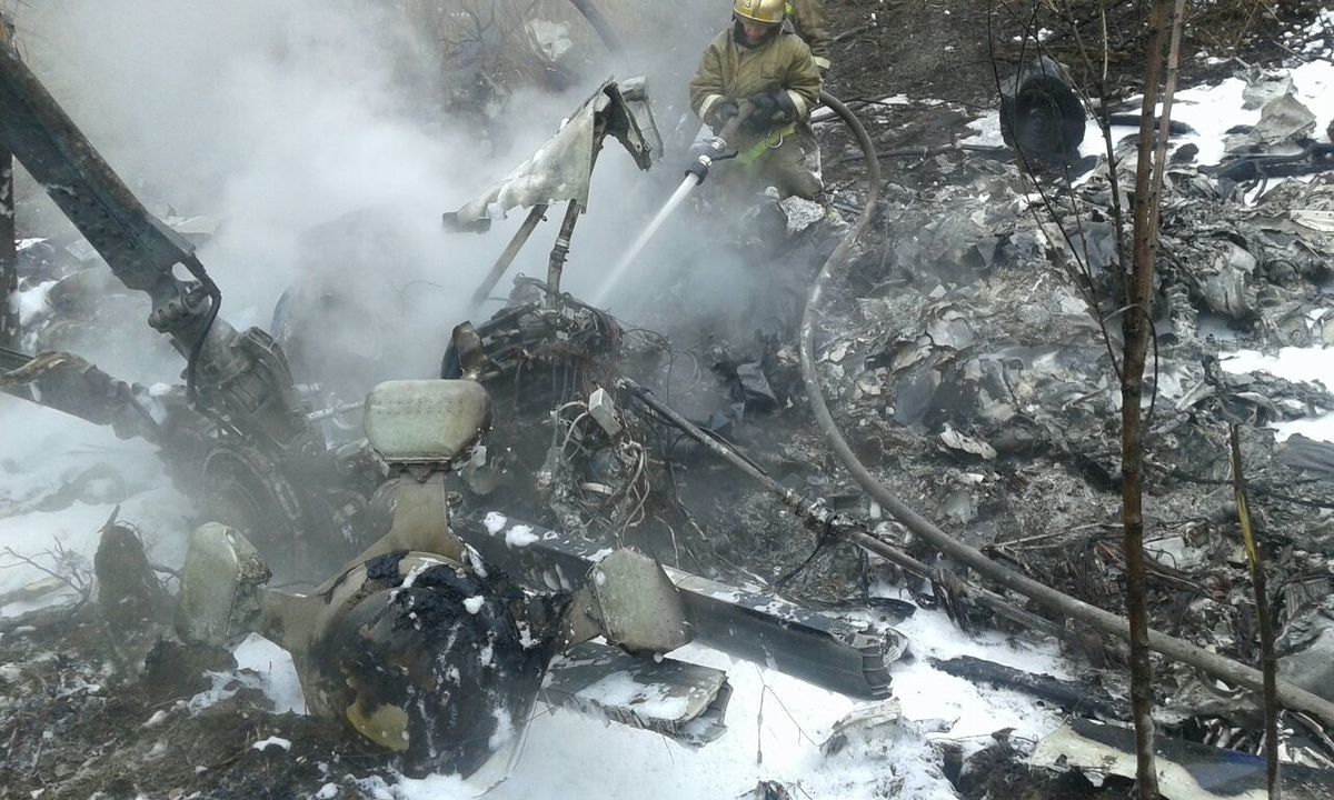 Хабаровский вертолет разбился в зоне жилой застройки
