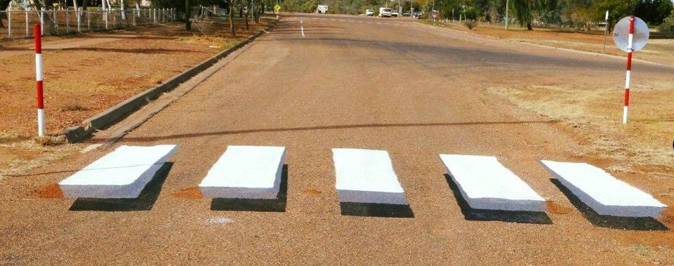 3D зебра переход